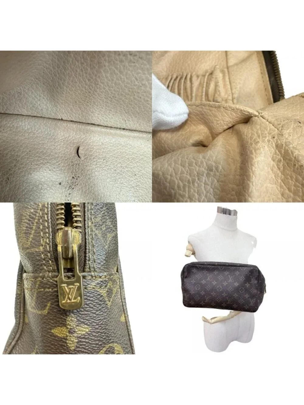 Louis Vuitton Pouch Clutch Trousse Toilet 28 Monogram Second